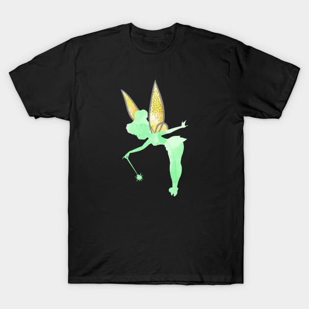 Green and Gold Fairy T-Shirt by magicmirror